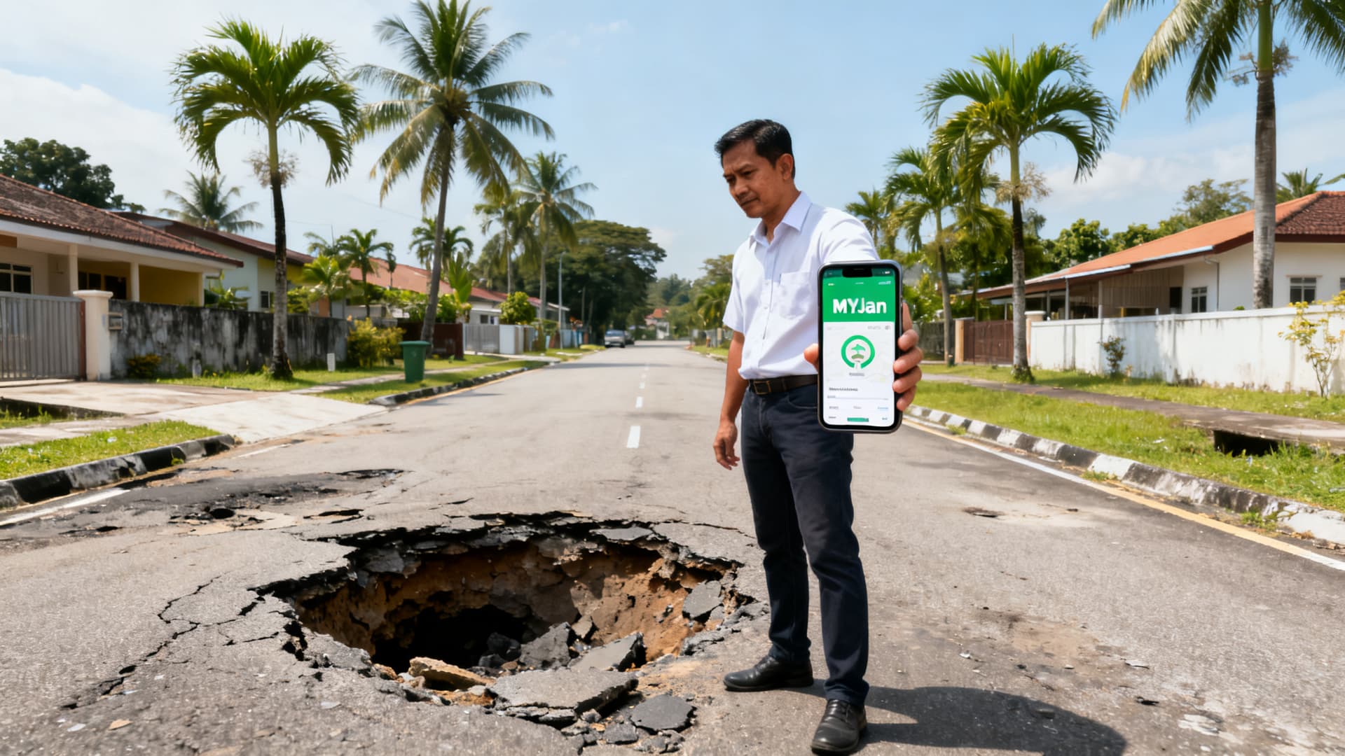 Aplikasi MYJalan KKR: Aduan Jalan Raya Berlubang & Rosak