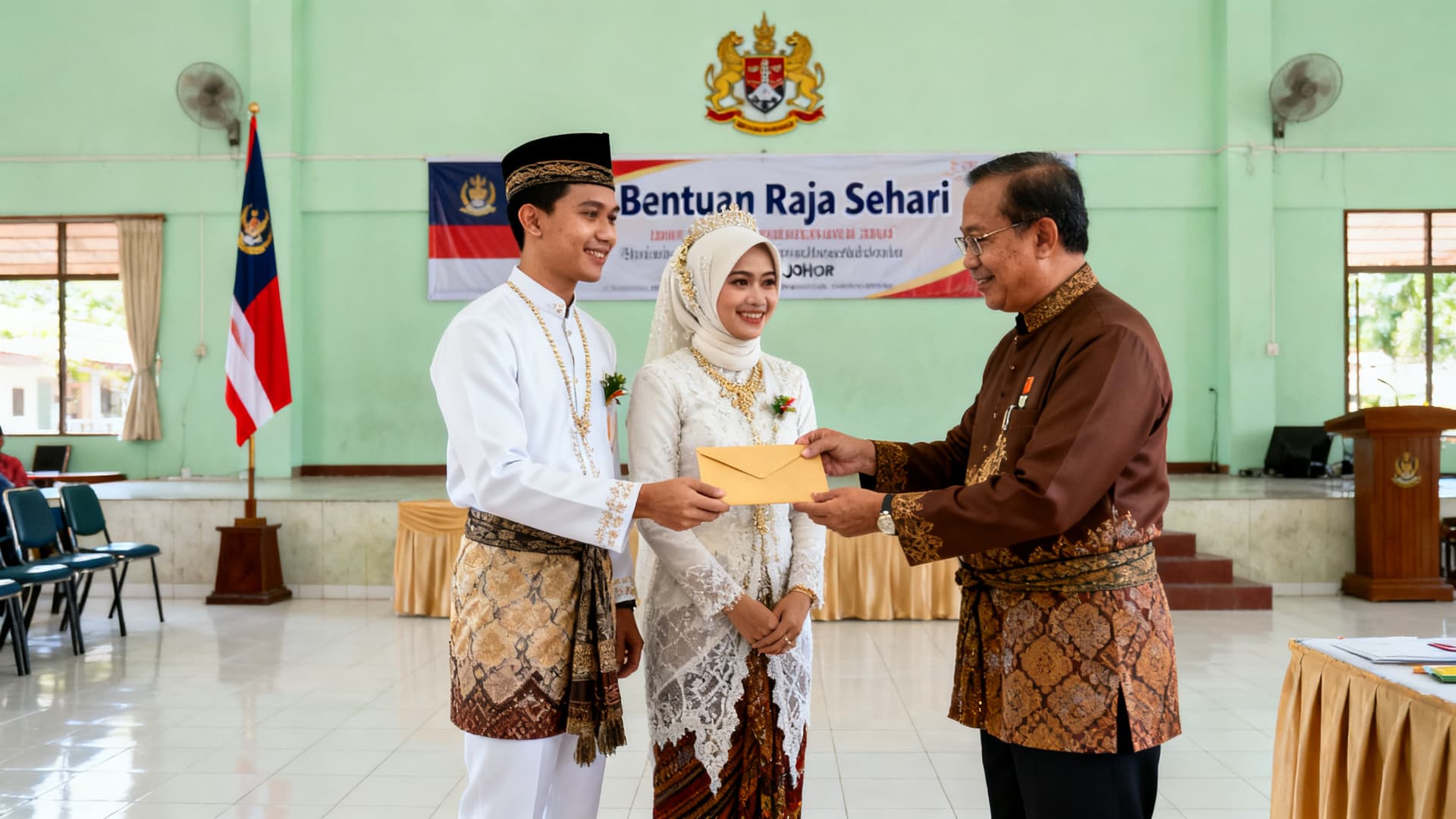 Bantuan Raja Sehari RM1000 Untuk Pasangan Pengantin Di Johor