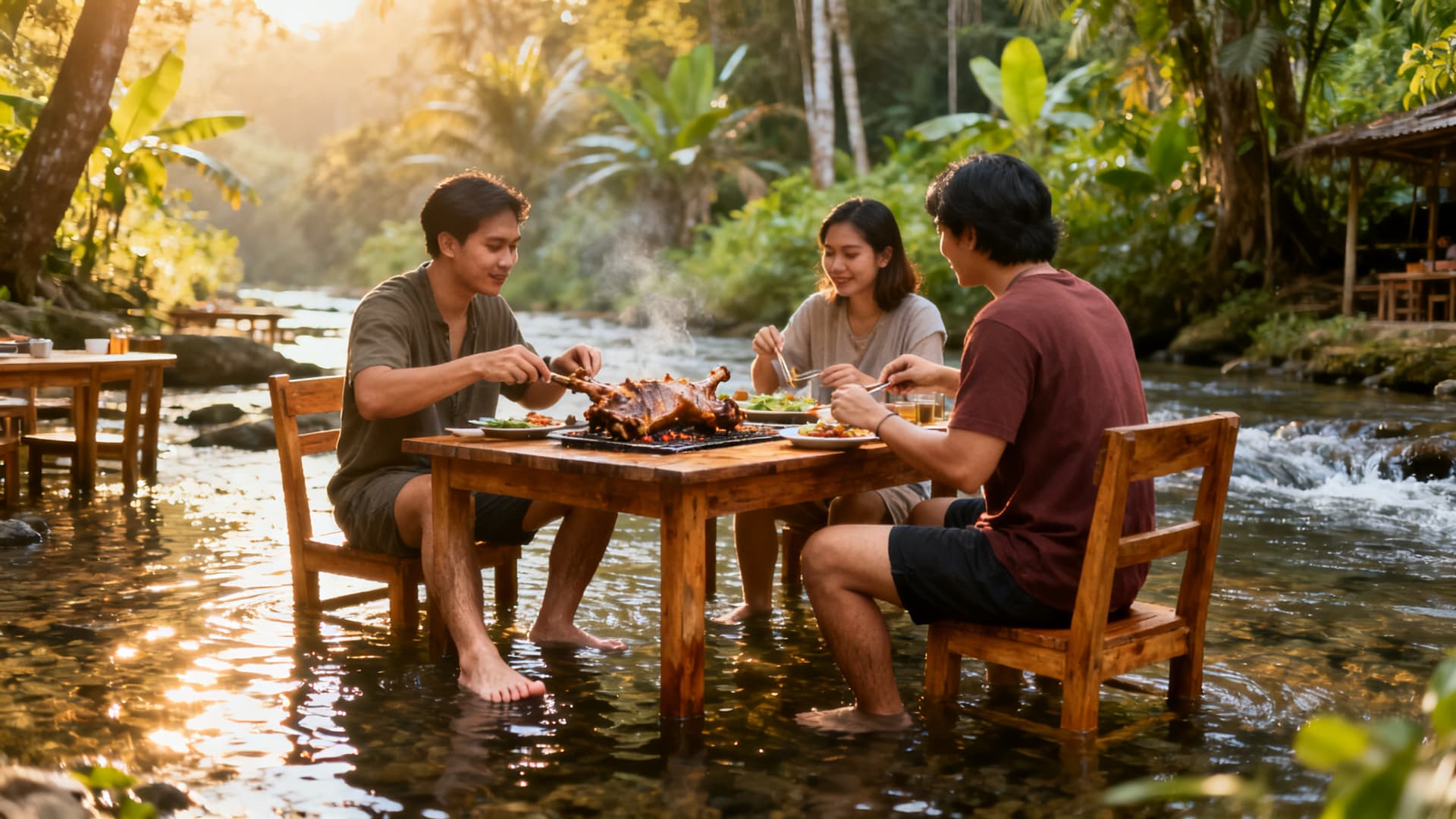 BBQ Lamb KL Kemensah: Makan Sambil Rendam Kaki, Pengalaman