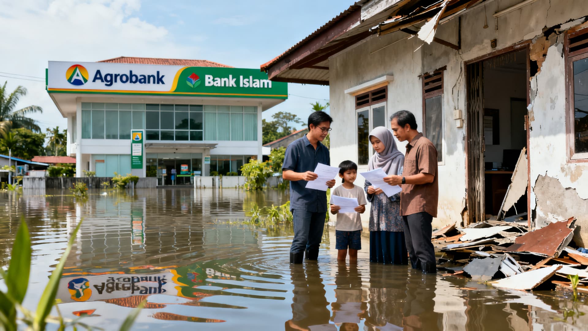 Cara Mohon Bantuan Banjir Bank: Agrobank & Bank Islam 2026