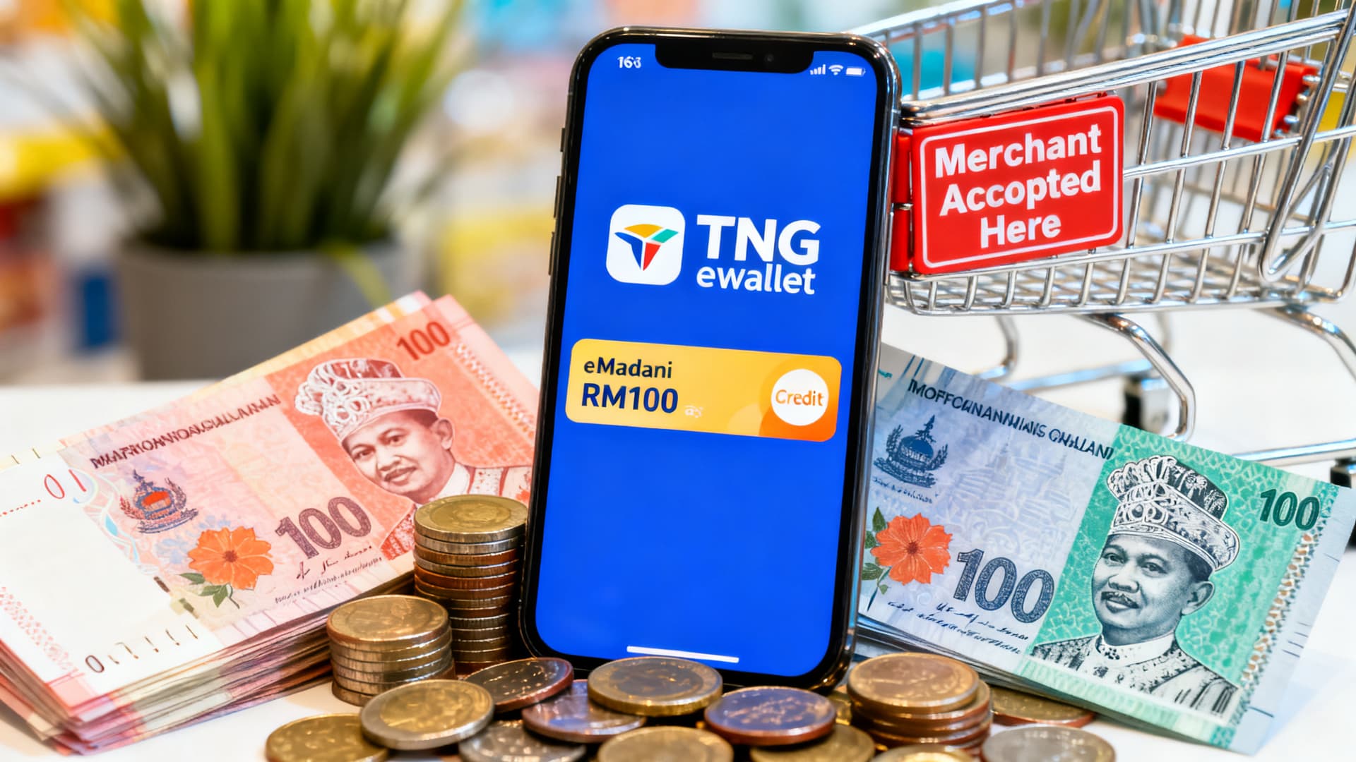 eMadani TNG : Cara Tebus RM100 & Senarai Kedai / Merchant