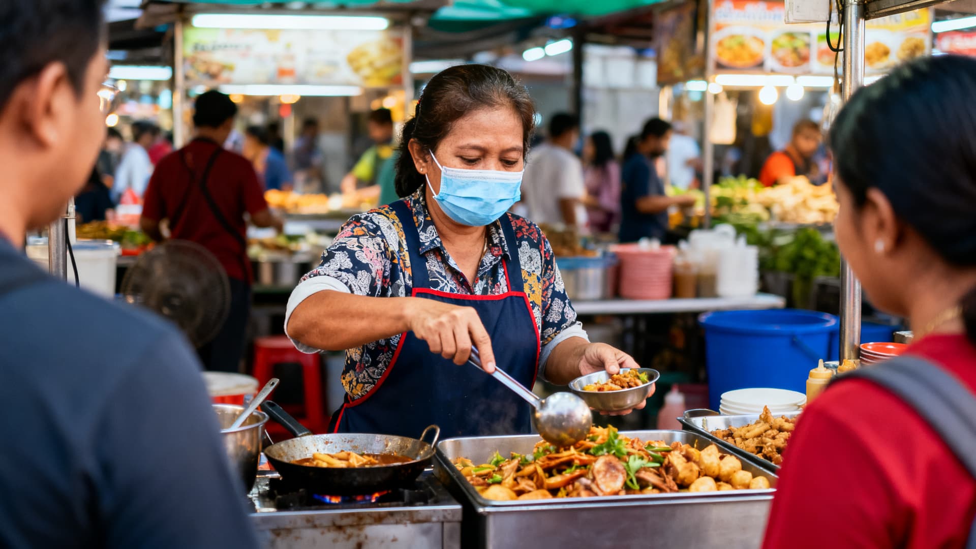 Semua Peniaga & Pengendali Makanan Di Selangor Wajib Pakai Pelitup Muka