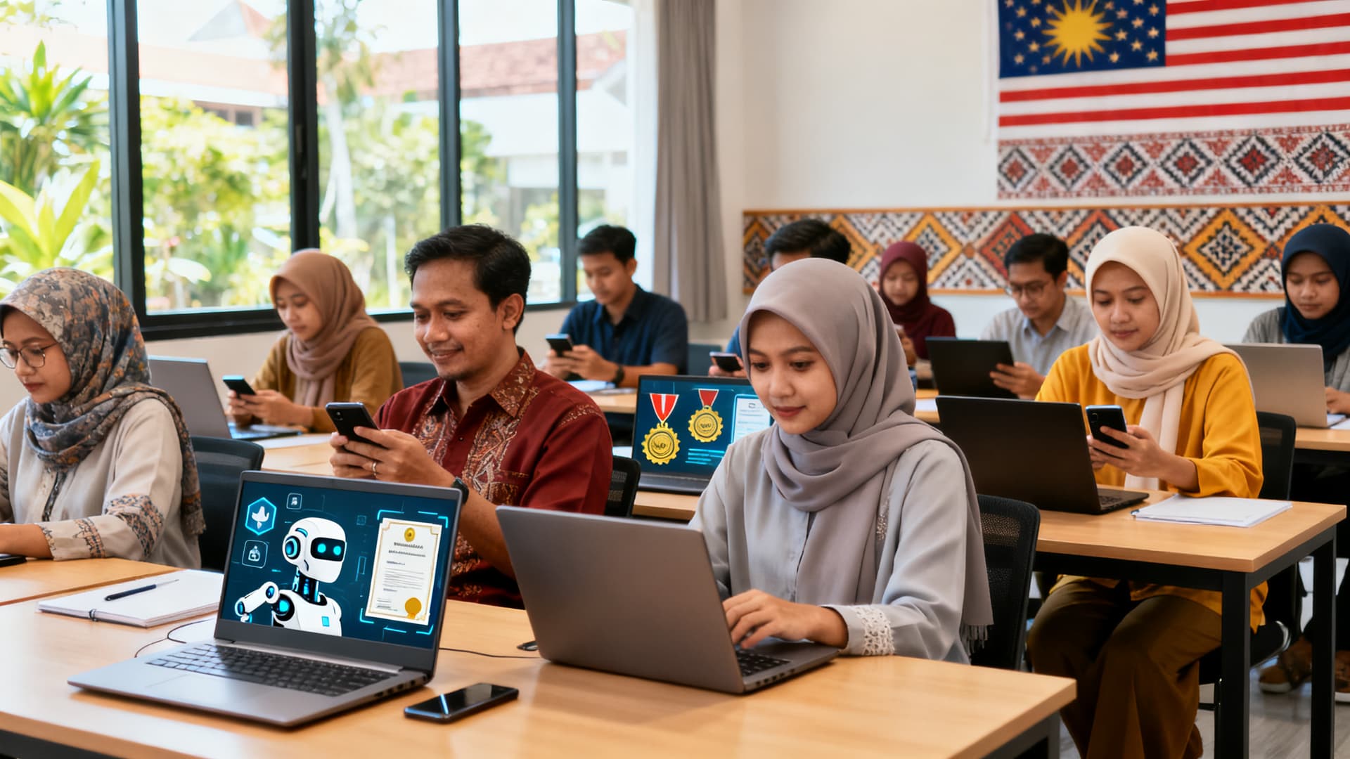 AI Untuk Rakyat: Daftar Modul & Jana Sijil Lencana Digital