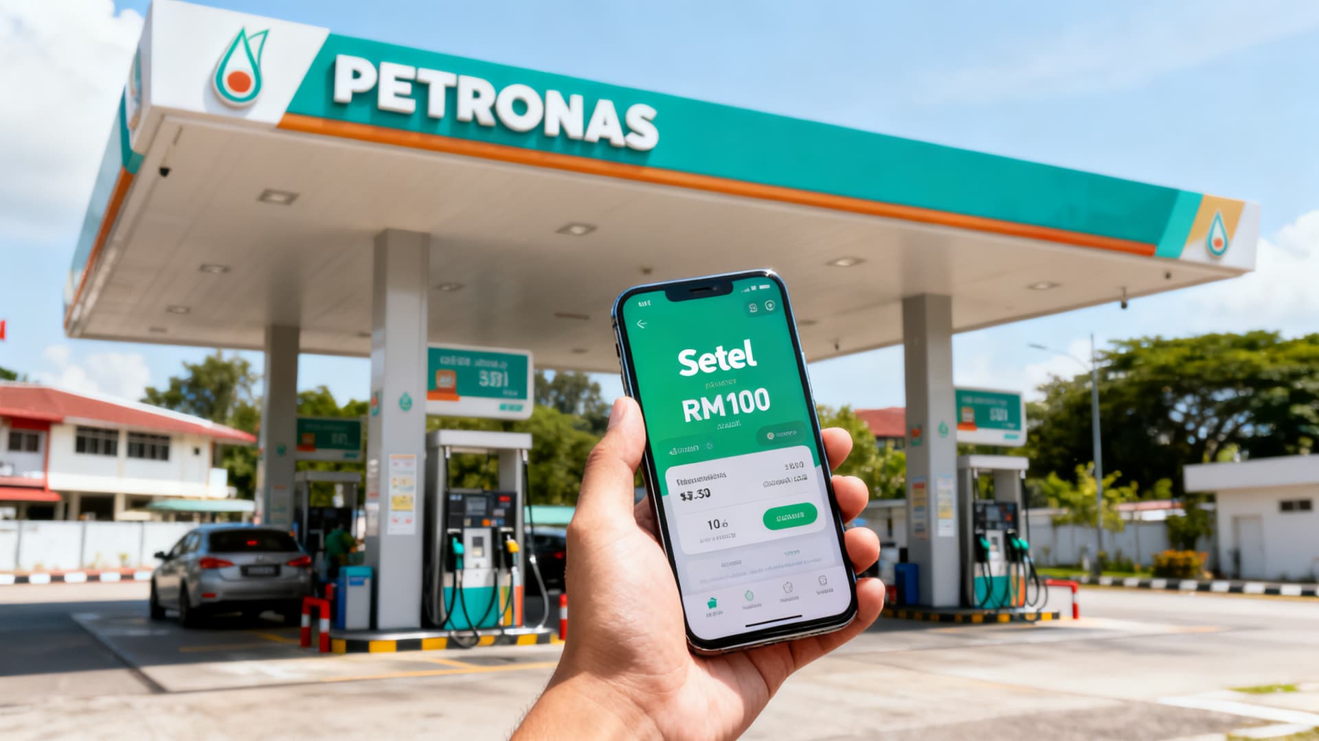 eMadani Setel: Cara Tebus Kredit RM100 & Isi Minyak